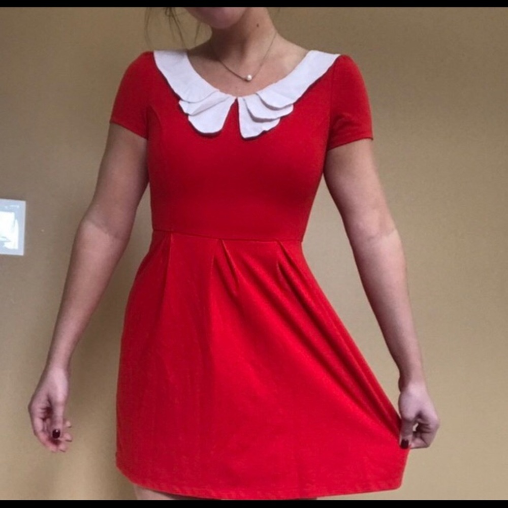ModCloth fit and flare dress with collar